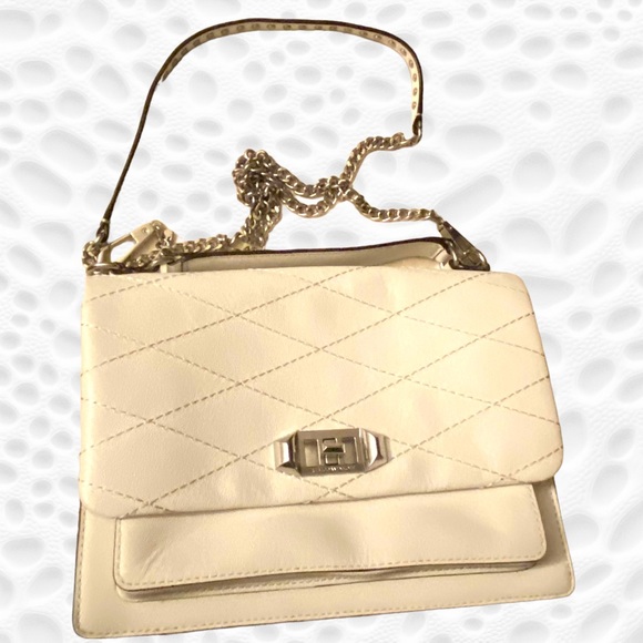 Rebecca Minkoff Handbags - Rebecca Minkoff Je T’aime Cream Leather Convertible Medium Satchel Crossbody